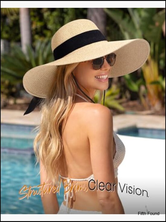 Wide Brim Sun Hat UPF 80 Foldable Packable Floppy Beach Summer Hat main image 6